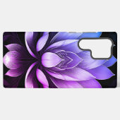電話ケース Lilly 紫色 Samsung Galaxyケース (裏面横)