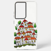 電話ケースS21ウルトラ(ドードル – 手描き) SAMSUNG GALAXYケース (裏面)