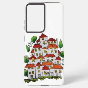 電話ケースS21ウルトラ（ドードル – 手描き） SAMSUNG GALAXY S21 ULTRAケース