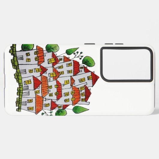 電話ケースS21ウルトラ(ドードル – 手描き) SAMSUNG GALAXYケース (左側面)