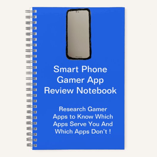 電話ゲーマー頭が切れるアプリレビューノートブック ノートブック (正面)