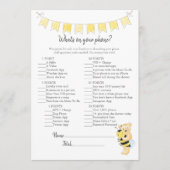 電話ゲームのテディベアカードの内容 プログラム (正面)