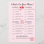 電話ゲームの内容 – ブライダルシャワー活動 (正面)