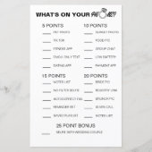 電話ゲームの内容 – ブライダルシャワー活動 (正面)