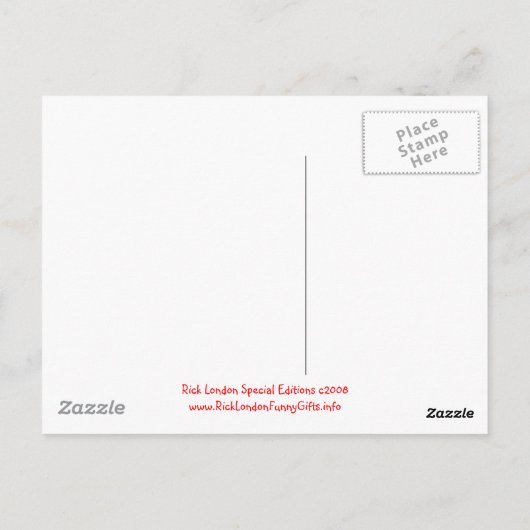 電話コード青い漫画のおもしろいはがき ポストカード (裏面)