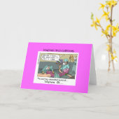 電話コード青い漫画のグリーティおもしろいングカード カード (黄色い花)