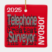 電話サーベイヤー並外カスタム セラミックオーナメント (裏面)