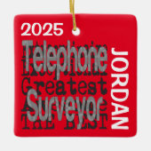 電話サーベイヤー並外カスタム セラミックオーナメント (正面)