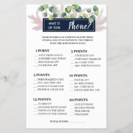 電話シャワーゲームカードの内容 チラシ