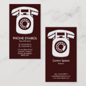 電話シンボル – ダークブラウン(330000) 名刺 (正面/裏面)