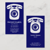 電話シンボル – 紺色(000066) 名刺 (正面/裏面)
