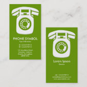 電話シンボル – 緑(669900) 名刺 (正面/裏面)