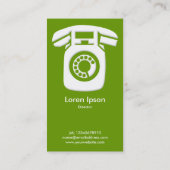 電話シンボル – 緑(669900) 名刺 (裏面)