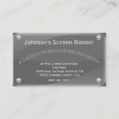 電話スクリーンの修理サービス- buinessカード 名刺 (裏面)