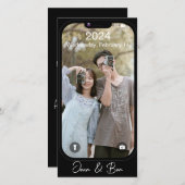 電話スクリーンフォトガールフレンドバレンタインデー シーズンカード (正面/裏面)