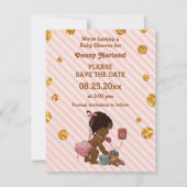 電話ストライプな点の民族の女の子は日付を救います セーブザデート (裏面)