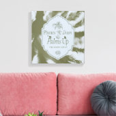 電話ダウン、手のひら上げ – 白い蓮 キャンバスプリント (インサイチュ (リビング))