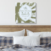 電話ダウン、手のひら上げ – 白い蓮 キャンバスプリント (インサイチュ (寝室))