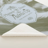 電話ダウン、手のひら上げ – 白い蓮 シェルパブランケット (3/4)