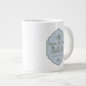 電話ダウン、手のひら上げ – 白い蓮 ジャンボコーヒーマグカップ (正面右)