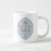 電話ダウン、手のひら上げ – 白い蓮 ジャンボコーヒーマグカップ (右)