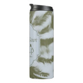 電話ダウン、手のひら上げ – 白い蓮 タンブラー (回転右)