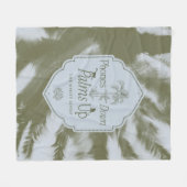 電話ダウン、手のひら上げ – 白い蓮 フリースブランケット (正面(横))