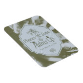 電話ダウン、手のひら上げ – 白い蓮 マグネット (右側)