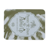 電話ダウン、手のひら上げ – 白い蓮 マグネット (横)