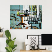 電話テーブル、マティススタイル ポスター (ホームオフィス)