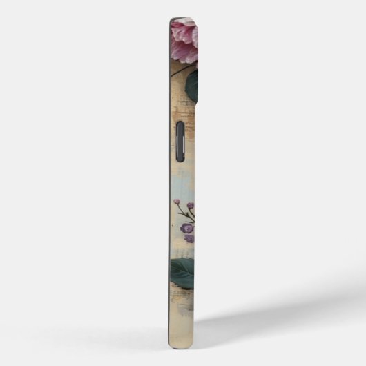 電話パーソナライズされたケースダークパープル牡丹 Case-Mate iPhoneケース (裏面 / 右)