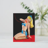 電話ピンアップ時のブロンド ポストカード (スタンド正面)