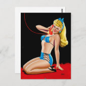 電話ピンアップ時のブロンド ポストカード (正面/裏面)