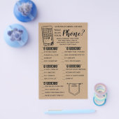 電話ブライダルシャワーゲームの素朴内容 チラシ (シングル)