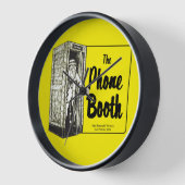 電話ブース時計 壁時計 (傾斜)