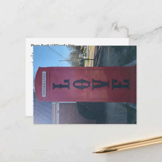 電話ブースLOVEworksサイン ポストカード (正面/裏面インサイチュ)
