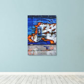 電話ブースNo 12色版反射 キャンバスプリント (インサイチュ (ウッドフロア))