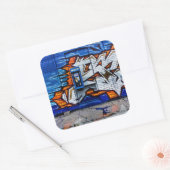 電話ブースNo 12色版反射 スクエアシール (封筒)