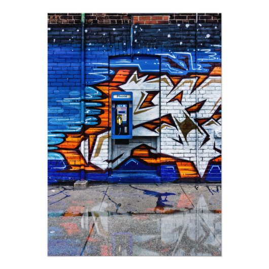 電話ブースNo 12色版反射 フォトプリント (正面)