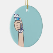電話ベクトルを取って下さい セラミックオーナメント (右)
