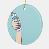 電話ベクトルを取って下さい セラミックオーナメント (左)