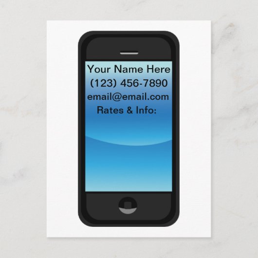 電話ベビーシットはがき ポストカード (正面)