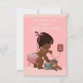 電話ベビーシャワーの保存の民族のベビー日付 セーブザデート (正面)