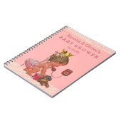 電話ベビーシャワーの来客名簿のスーツケースのプリンセス ノートブック (左側)