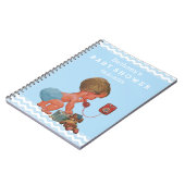 電話ベビーシャワーの来客名簿のヴィンテージの男の子 ノートブック (左側)