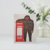 電話ボックスとの大きな足 ポストカード (スタンド正面)