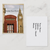 電話ボックスとビッグベンの塔 名刺 (正面/裏面)