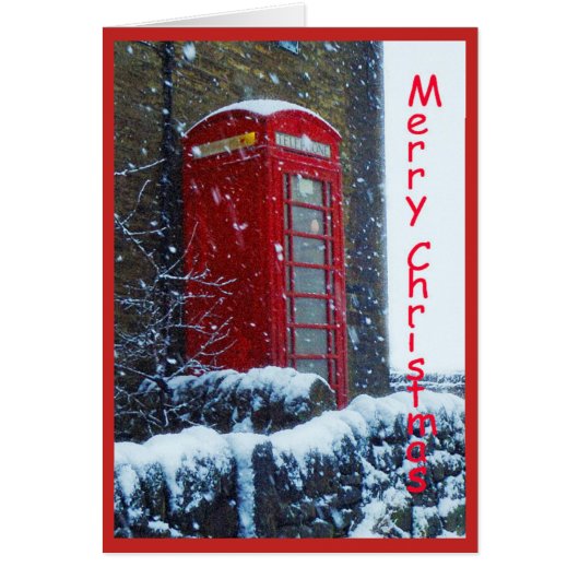 電話ボックスのクリスマスカード (正面)