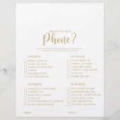 電話ミニマルブライダルシャワーゲーム (正面)