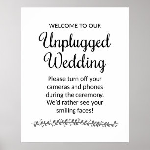 電話モダンの取り外し結婚式 ポスター
